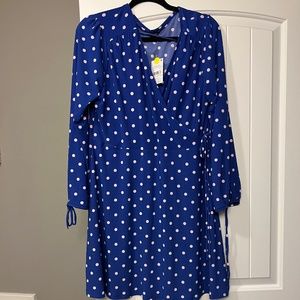 Blue polka dot dress